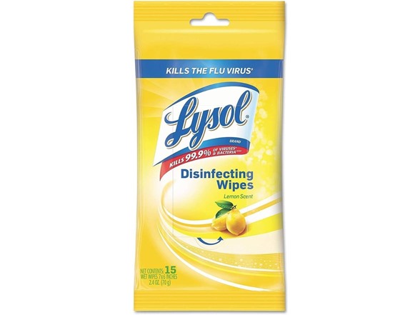 48-Count 15-Sheet Lysol Disinfecting Wipes Travel Size Flatpacks (Lemon Scent) $15 & More + Free Shipping w/ Prime