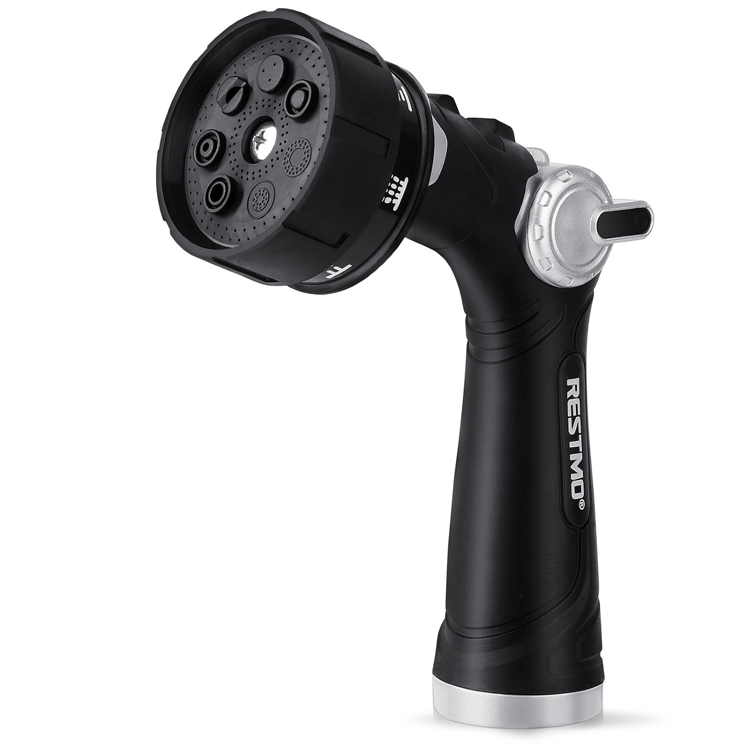 RESTMO Heavy Duty Metal Hose Nozzle w/ 6 Spray Pattern $5 + Free Shipping w/ Prime or orders $35+