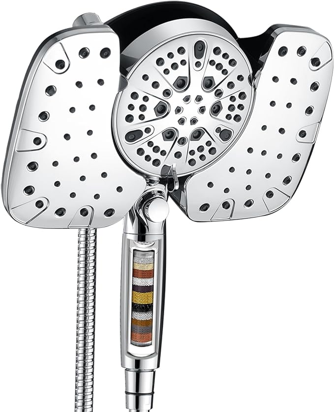 INAVAMZ 10" 2in1 Shower Heads w/ Handheld Spray Combo + 15Stage