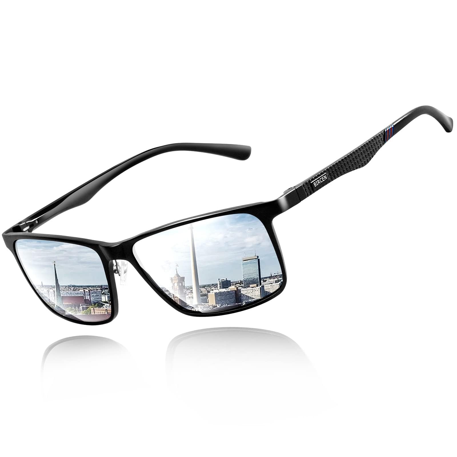 thumbnail image 2 of Retro Polarized Oversized Vintage Sunglasses | UV400 Protection, Unisex Wayfarer Style 2 of 12