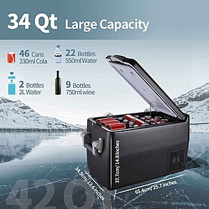 BougeRV 42 Quart (40L) Portable Refrigerator/Freezer