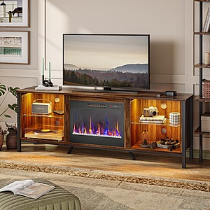 Kohl's electric outlet fireplace tv stand