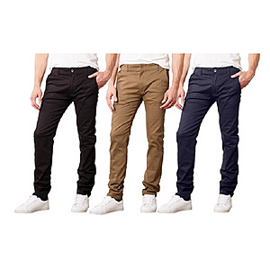 Men's 2-Pack Super Stretch Slim Fitting Chino Pants $  17 & More + Free Shipping w/ Prime $  16.99