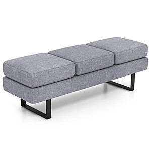 Costway Waiting Room Bench Seating Long Bench with Metal Frame Leg $101 + Free Shipping