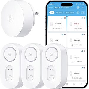 GoveeLife Smart Water Leak Detector 1s + WiFi Gateway Alarm: 5-pk $45, 3-pk $30.75 & More