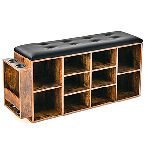 Costway Shoe Storage Bench w/ Umbrella Stand & Adjustable Shelf $68 + Free Shipping