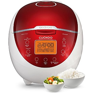 CUCKOO 6-Cup Micom Rice Cooker w/ Fuzzy Logic Technology, Red (CR-0655F)  + Free Shipping