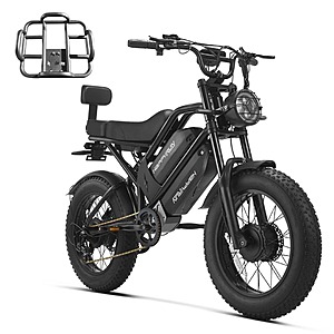 HAPPYRUN G70 Pro 20" 5000W Peak Dual Motor 48V 15Ah+18Ah Dual Batteries Electric Cargo Bike $1,274.25 & More + Free Shipping