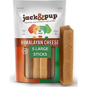 5-Pack 1-Lb Jack&Pup Himalayan Yak & Cheese Natural Dog Chews .75