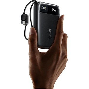 Baseus 20,000mAh 45W PD Fast Charging Battery Pack w/ USB-C Cable $21 + Free S/H