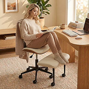 Bestier Ergonomic Cross Legged Office Chair with 360 Swivel Adjustable Height $59.99 + Free Shipping