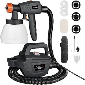 Tilswall 800W HVLP Electric Paint Sprayer w/ 1300ml Container & 3 Nozzles (Dark Gray) $36 + Free Shipping