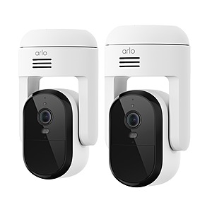 Arlo Essential Pan Tilt 2K Plug-In Security Camera: 2-Cam