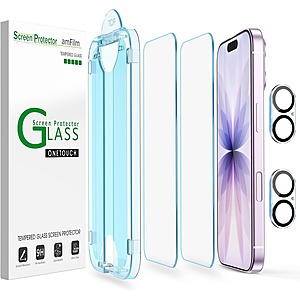 amFilm OneTouch Screen Protectors for iPhone 18/17/16/15/14/13 from $5 