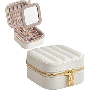 Prime Members: Songmics 4.1"W Travel Jewelry Case (White or Black) $5.75 + Free S&H