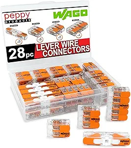 28-Piece WAGO 221 Lever Nuts Splicing Wire Connector Assortment w/ Case $16.13 + Free Shipping w/ Prime or orders $35+