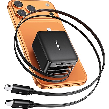 Prime Members: iVANKY 45W Retractable 4-in-1 USB-C Wall Charger w/ Dual USB-C Cables $16 + Free Shipping