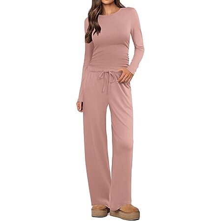Ekouaer 2-Piece Lounge Set w/ Pockets (various colors/sizes) $11 + Free Shipping w/ Prime or orders $35+