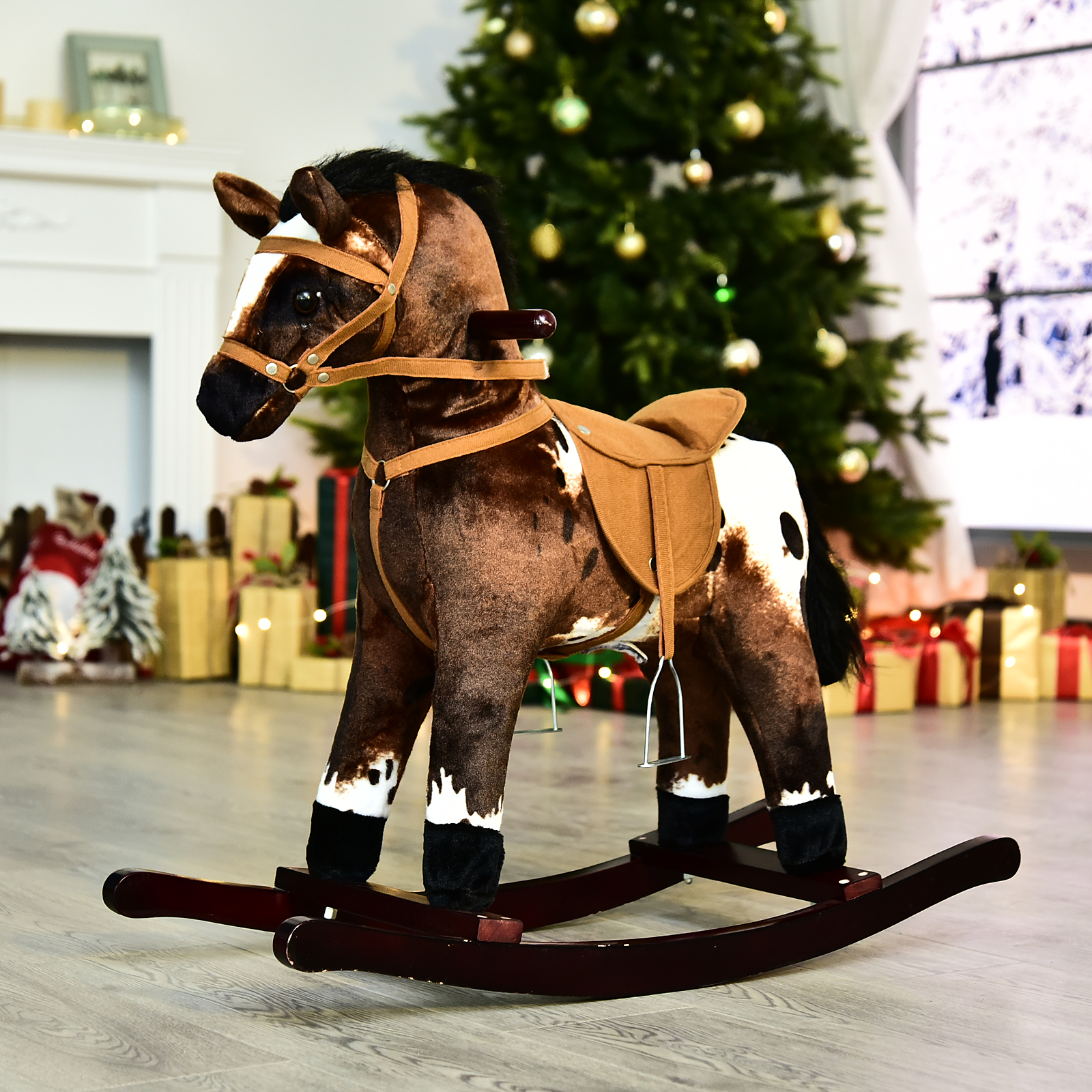 Qaba Childrens Rocking Horse Toy with Realistic Sounds - $29.99 + Free Shipping