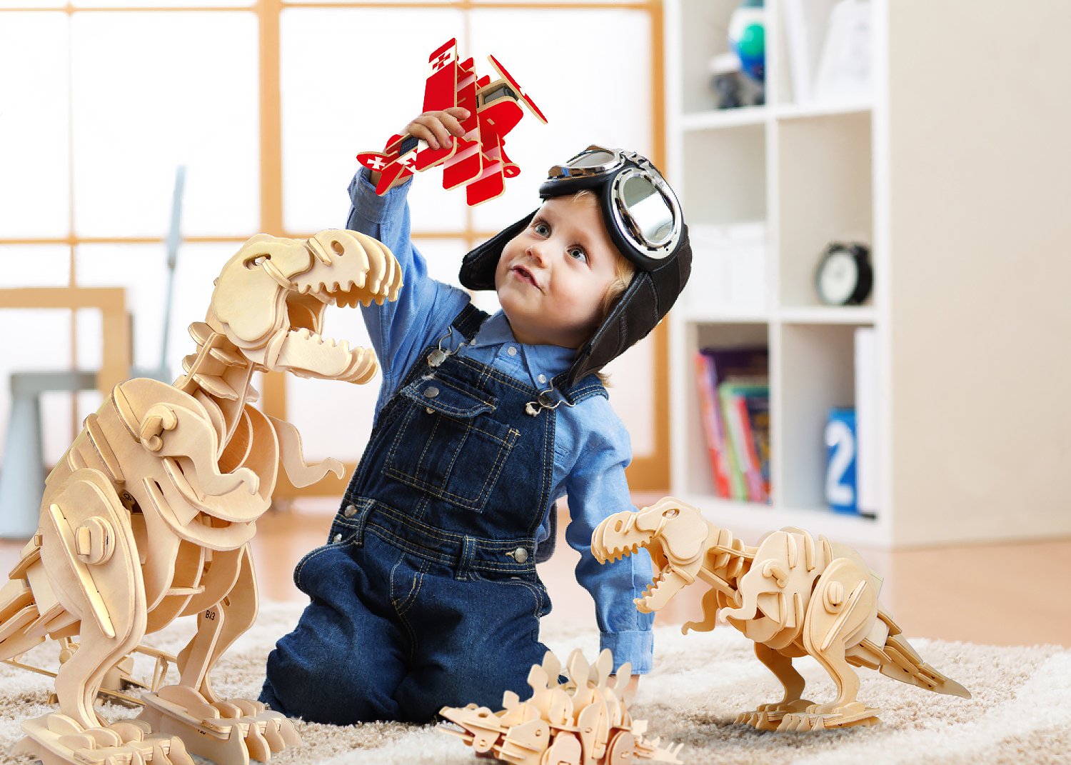 ROBOTIME 3D Wooden Walking T-rex Puzzle for $14.84 + Free Shipping