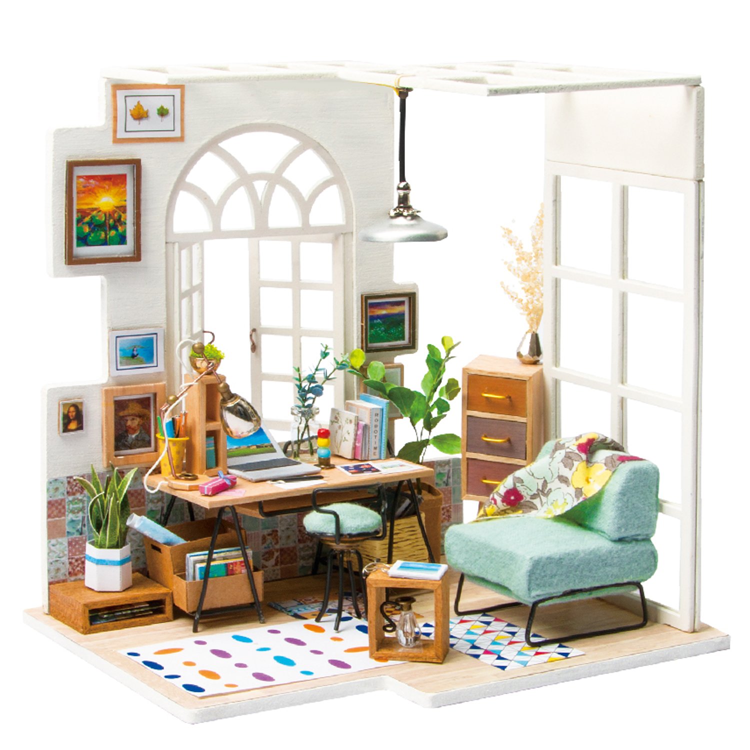 ROBOTIME Miniature Dollhouse Kit for $14.29 + Free Shipping