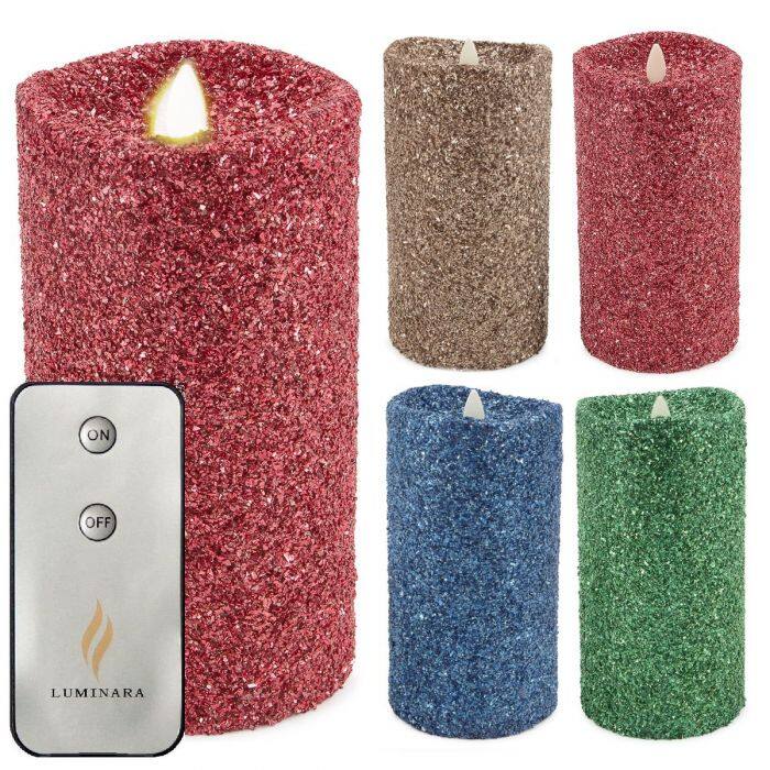 Luminara LED Glitter Pillar Candles $6 to $8