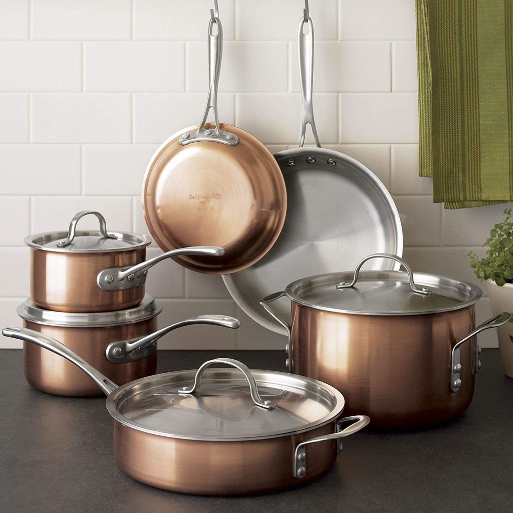 Calphalon T10 Copper Tri-Ply 10-pc. Cookware Set $149.99 + Free Shipping
