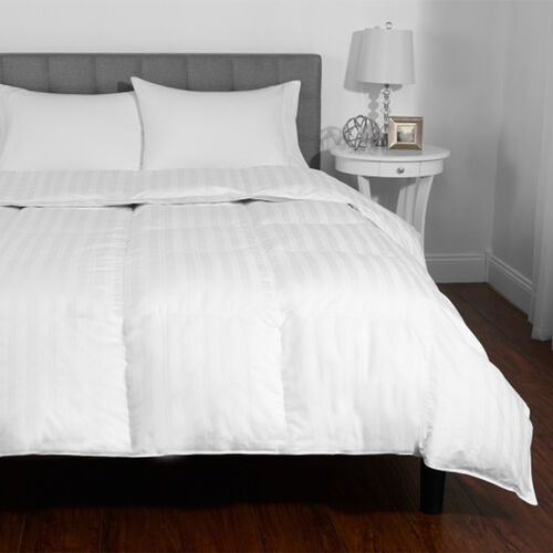 Live Comfortably Cotton Dobby Stripe Down Comforter Warmest Level from $59.50