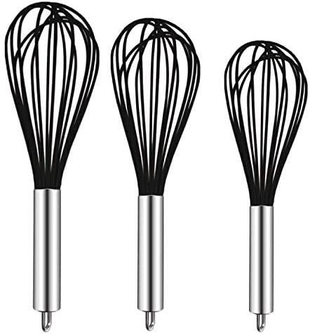 TEEVEA Silicone Whisk 3 Pack (Black) for $8.69 + FSSS