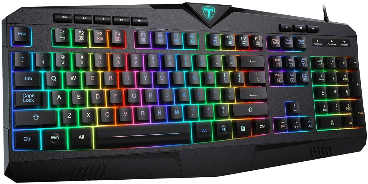 PICTEK RGB Gaming Keyboard with Multimedia Keys - $13.5 + FSSS