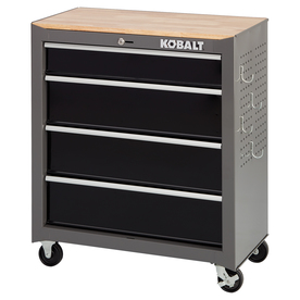 Kobalt 1000 Series 32.5-in x 26.5-in 4-Drawer Friction Steel Tool Cabinet (Black) $49
