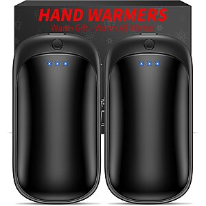 2-Pack Lerat Rechargeable Portable Electric Hand Warmers (Black) $8 