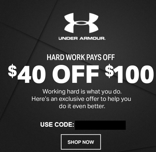 under armor code