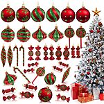$17.99 50Pcs Christmas Candy Cane Ornament Set for Christmas Tree Decorations Red Green Red and Green Decor