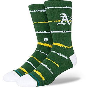 Stance Oakland Athletics Green Chalk Crew Sock, Men's | $9.08