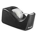 Scotch Desktop Tape Dispenser, Black Two-Tone, 1 Dispenser/Pack (C60-BK) $3.56
