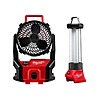 M18 18-Volt Lithium-Ion Brushless Cordless PACKOUT Jobsite Fan with 700-Lumen LED Lantern/Trouble Light $129
