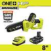 Ryobi ONE+ HP 18V Brushless 8-inch Cordless Battery Pruning Mini Chainsaw