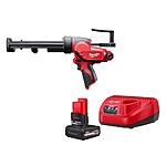 M12 12V Lithium-Ion Cordless 10 oz. Adhesive and Caulk Gun with HIGH OUTPUT XC5. 0 Starter Kit $159