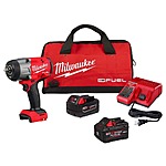 M18 FUEL 18V Lith-Ion Brushless Cordless 1/2 in. Impact Wrench Kit w/One 5.0 Ah Battery &amp; FORGE XC 8.0 Ah Battery Pack $349