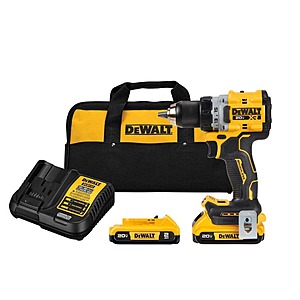 YMMV DeWalt DCD800D2 20V MAX Cordless Brushless 1/2 in. Drill Driver Kit with (2) 2.0Ah Batteries, Charger and Bag $129