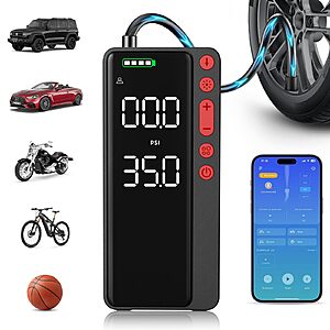 MATULSA Tire Inflator Portable Air Compressor, 10000mAH & 150PSI $30