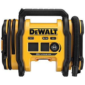 DEWALT 20-volt Li-ion Air Inflator (Power Source: Battery/Car/Electric ) Rubber in Yellow | DCC020IB $109