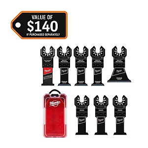 YMMV Milwaukee Oscillating Multi-Tool Blade Set (8-Piece) $36 (retails for $90