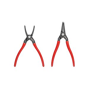 TEKTON 9 Inch Internal and External Retaining Ring Pliers Set,2-Piece (0.090 in.Tips) | PRR90018 $33