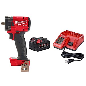 Milwaukee M18 FUEL GEN-3 18V Brushless Cordless 3/8 in.Compact Impact Wrench with One 5.0Ah Battery and Charger $189