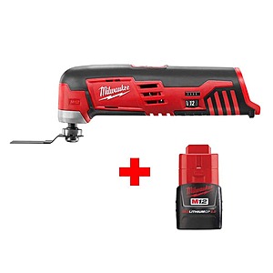 Milwaukee M12 12V Brushed Cordless Oscillating Multi-Tool with M12 2.0Ah Battery $89