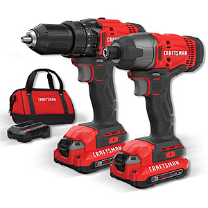 CRAFTSMAN V20* Cordless Drill and Impact Driver Combo 2 Battery Kit Item No. SKU# CMCK200C2 $87
