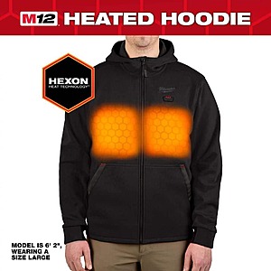 Milwaukee Men's Large M12 12-Volt Heated Jacket Hoodie w/ 2Ah Battery (2 Colors) $99.95 + Free Shipping