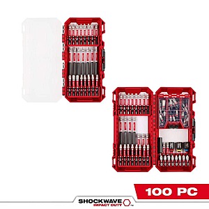 Milwaukee SHOCKWAVE Impact-Duty Alloy Steel Screw Driver Bit Set (100-Piece) $35